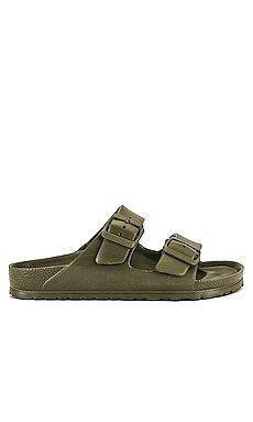 BIRKENSTOCK Arizona Eva Sandal in Khaki from Revolve.com | Revolve Clothing (Global)