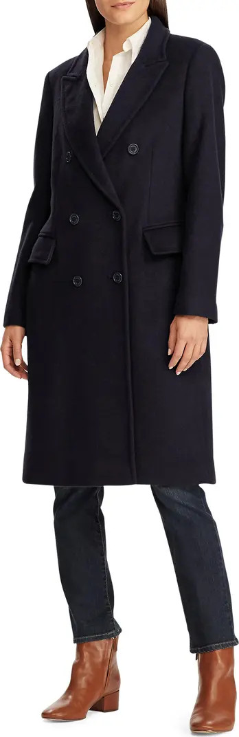 Double Breast Wool Blend Reefer Coat | Nordstrom