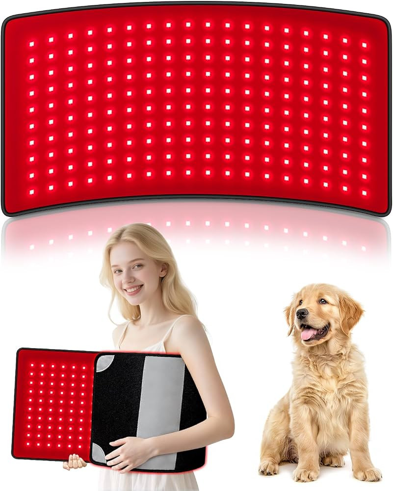 Red Light Therapy for Body, Large 24" x 12" Infrared Light Therapy Mat with Timer, 660nm 850nm Re... | Amazon (US)
