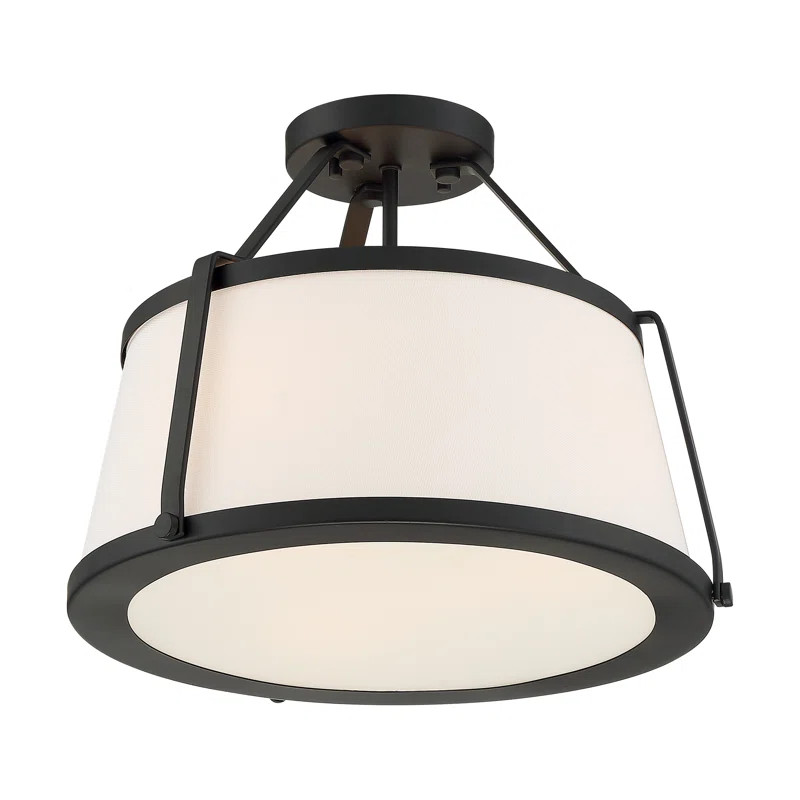 3 -Light 15.5" Semi Flush Mount | Wayfair North America