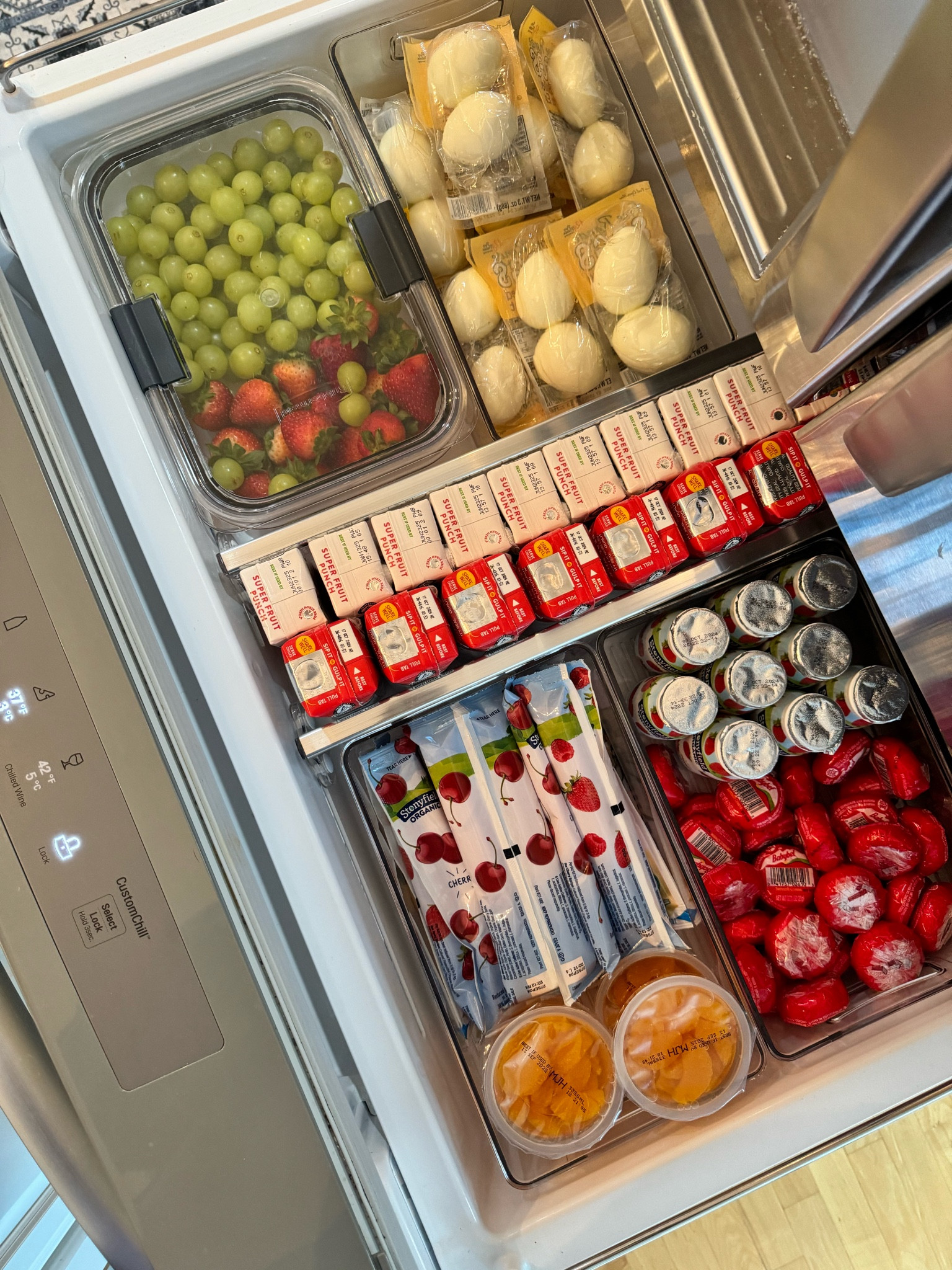 Fridge organization 

#LTKHome #LTKFamily #LTKKids