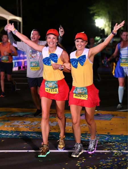 Super easy Tweedle Dee and Tweedle Dum running costumes!

The actual skirt we’re wearing so no longer available in this color. It’s linked as the blue skirt and I sized up to a 6 from my usual 4. The red skirt tagged is the same color as these in a style that I love!! That one is TTS. 

The yellow tank top runs big. I dozed down to an XS.

The light up high tops were a big hit! They run big so would size down half a size. They come in gold, silver, black, metallic pink and more!

#LTKfindsunder50 #LTKfitness #LTKCyberWeek