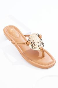 Hammered Disc Medallion Sandals | Cato Fashions