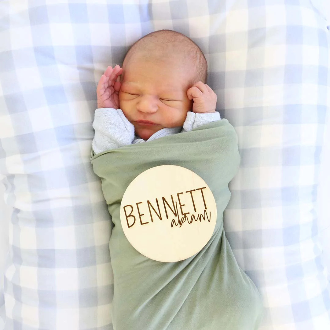 Personalized Wood Announcement | Block | Caden Lane