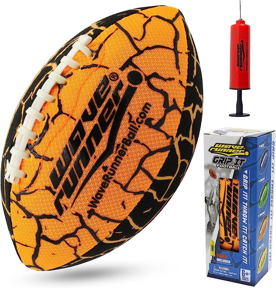 Wave Runner Grip It Waterproof Football- Size 9.25 Inches with Sure-Grip Technology | Let's Play ... | Amazon (US)