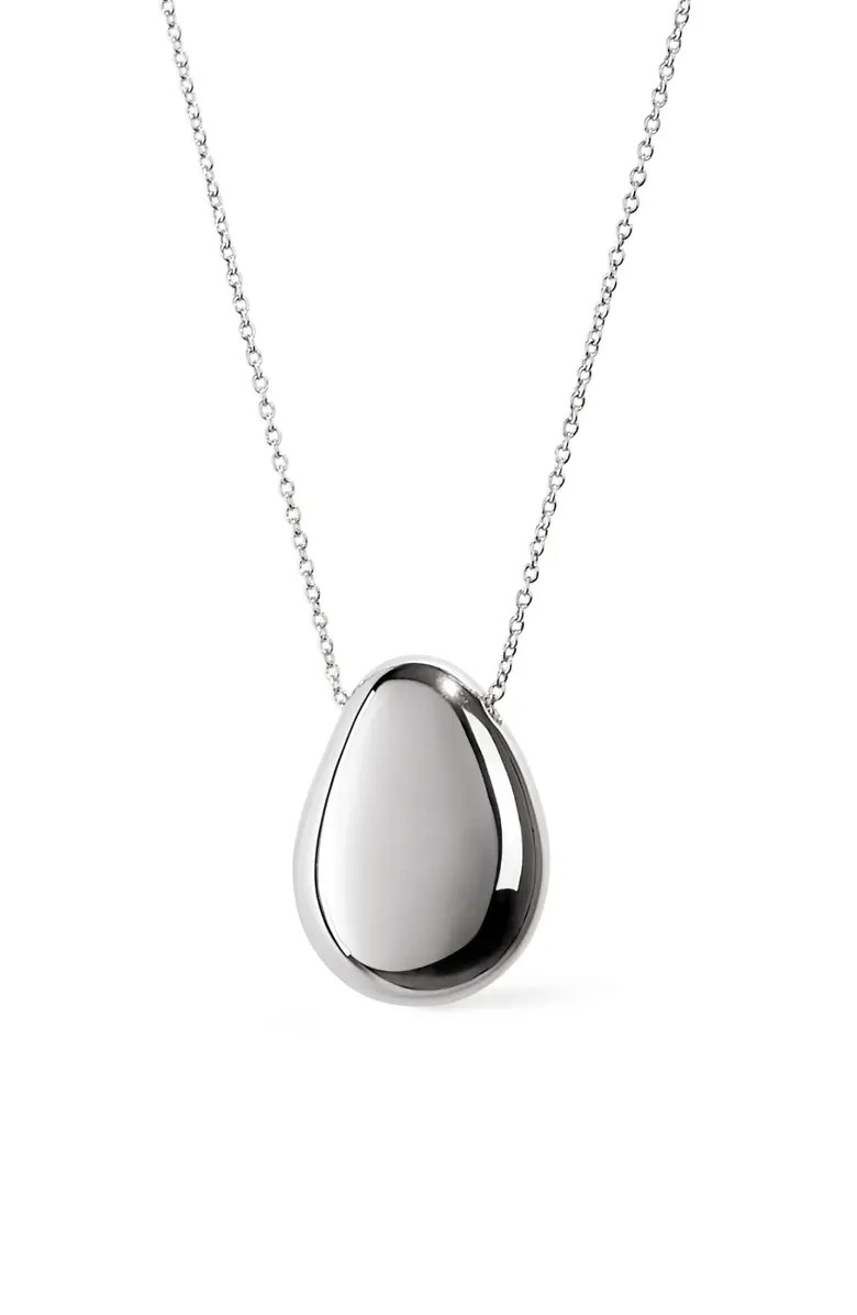 Silver Pendant Necklace - Pebble | Nordstrom