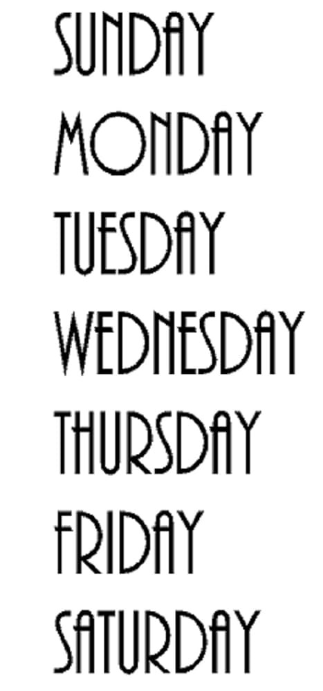 Days of The Week ..Vinyl decals, School decals, DIY Decals, DIY organizational, days of the week, | Amazon (US)