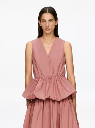 Taftoberteil mit Schößchen – Rosa – Damen – ARKET DE | Arket EU