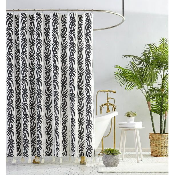 Vintage Palm Shower Curtain by Drew Barrymore Flower Home, 72" x 72" | Walmart (US)