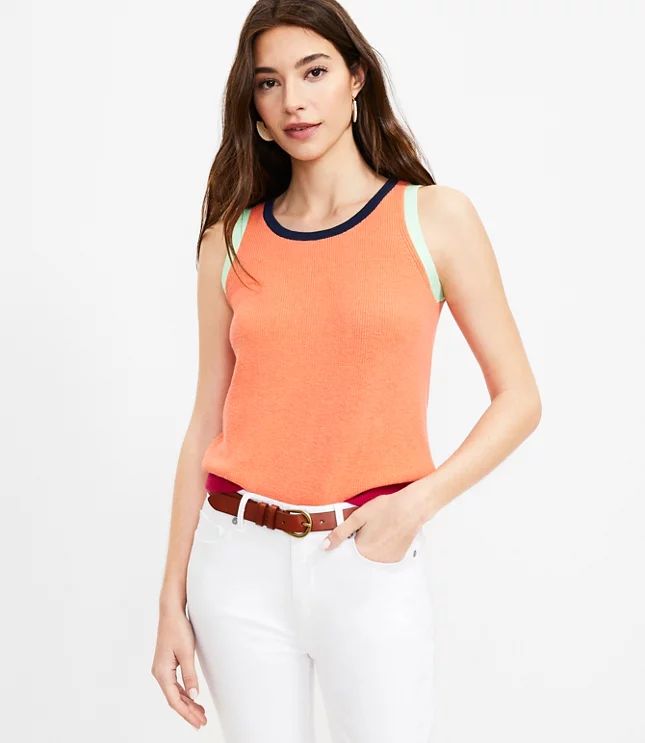 Colorblock Sweater Tank | LOFT