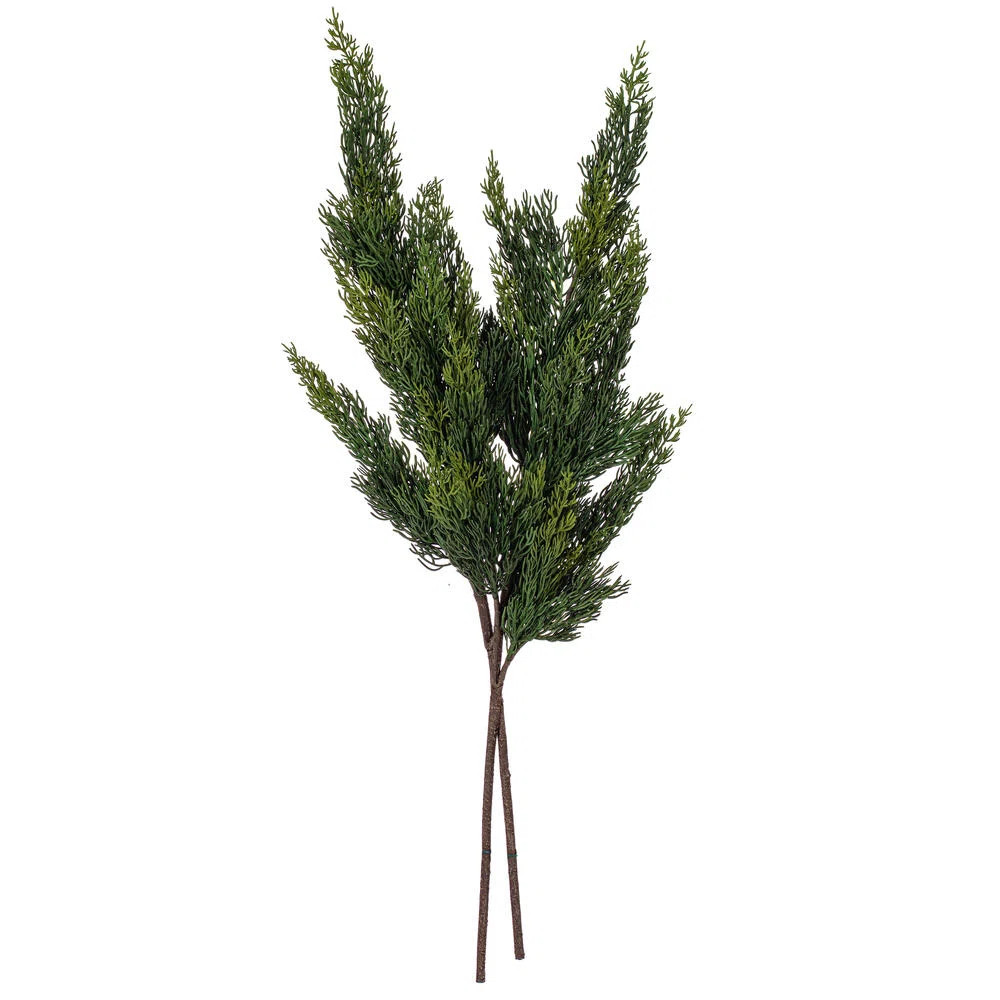 30" Green Cedar Fern Artificial Spray 2/Bag. Features green cedar foliage. (Set of 2) | Joss & Main