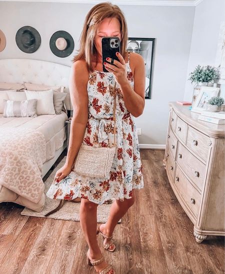Isn’t this the cutest! Loving this dress, fits tts, comes in more patterns. Braided heels, and straw bag is great for date night, vacation outfit, resort dress, work outfit, brunch outfit and more. 



#LTKunder50 #LTKsalealert #LTKstyletip