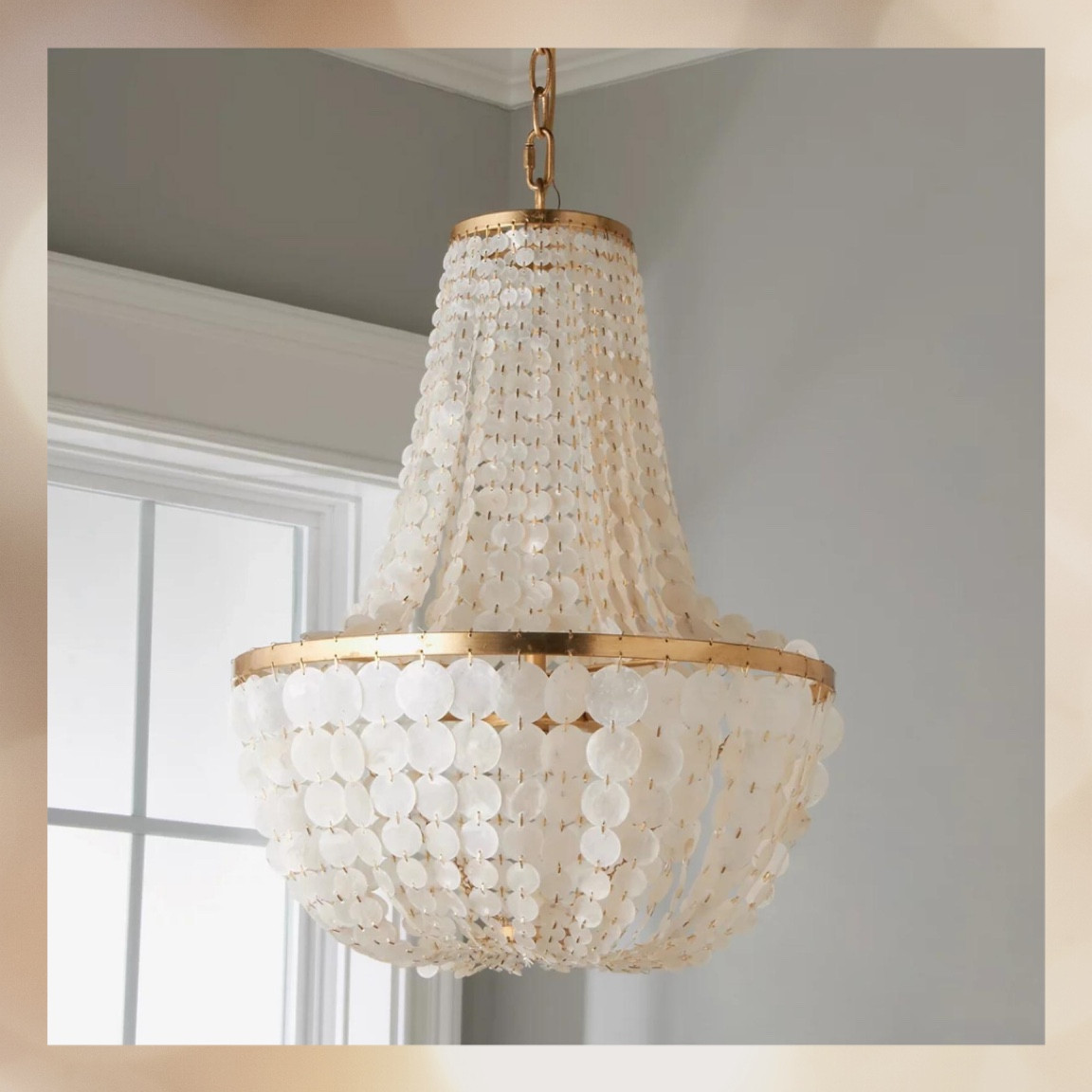 Brass gold chandelier 

#LTKhome #LTKsalealert #LTKstyletip