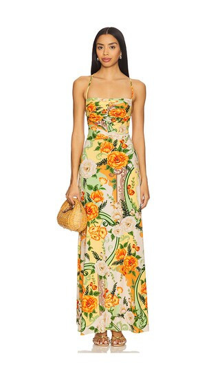 Agua Bendita Arista Ete Dress in Orange,Green. - size S | Revolve Clothing (Global)