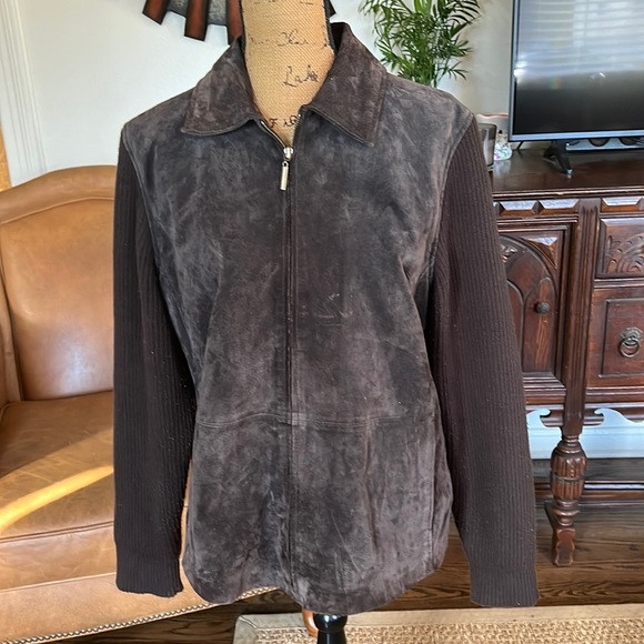 Womens FABIO brown suede jacket size XL | Poshmark