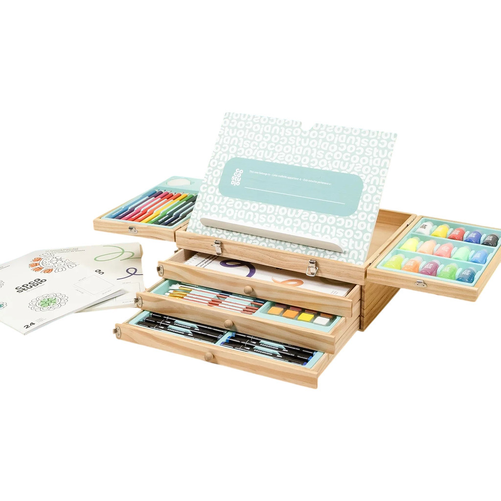 Coco Village 90- Piece Premium Wooden Artist Suitcase in Multicolor at Nordstrom | Nordstrom