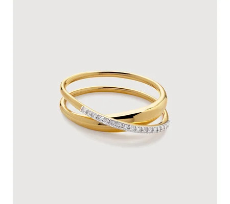 Nura Wrap Diamond Ring | Monica Vinader (Global)