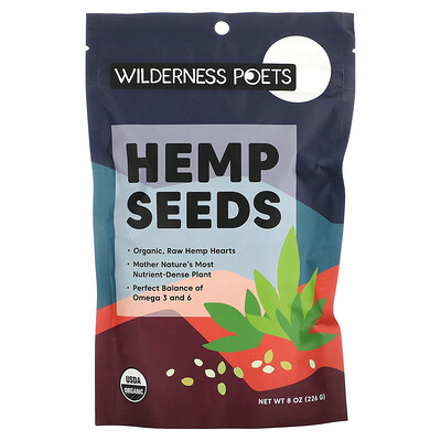 Wilderness Poets, Organic Hemp Seeds, 8 oz (226 g) | iHerb
