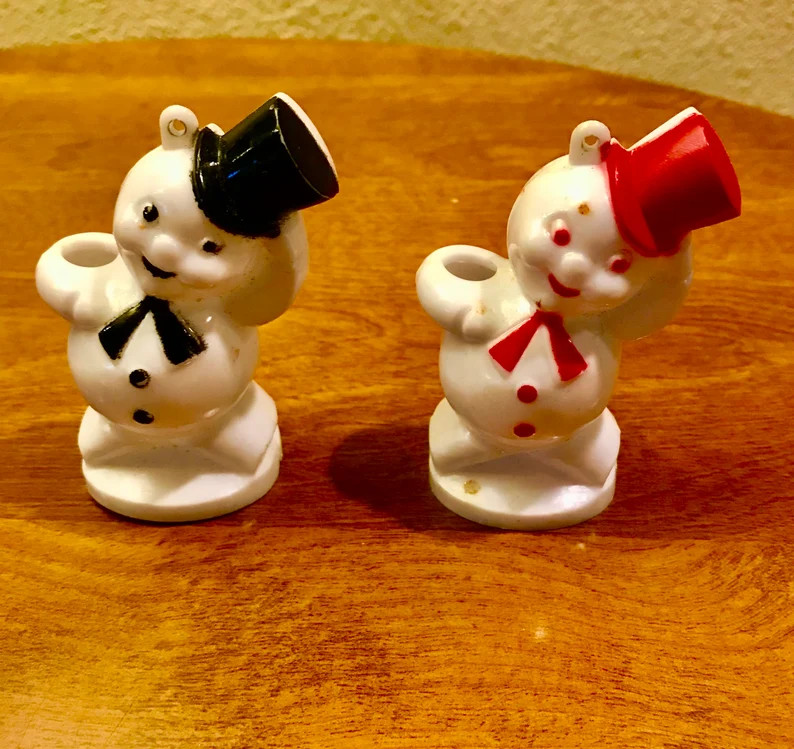 Vintage Plastic Snowmen Ornaments | Etsy | Etsy (US)