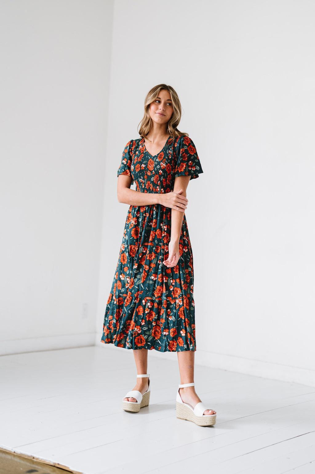Tayla Dress in Teal | FEHRNVI
