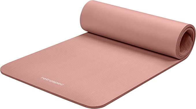 Retrospec Solana Yoga Mat 1" & 1/2" Thick w/Nylon Strap for Men & Women - Non Slip Exercise Mat f... | Amazon (US)