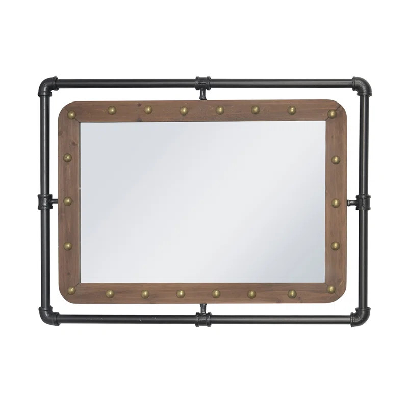 Jaylon Metal Industrial Wall Mirror | Wayfair North America