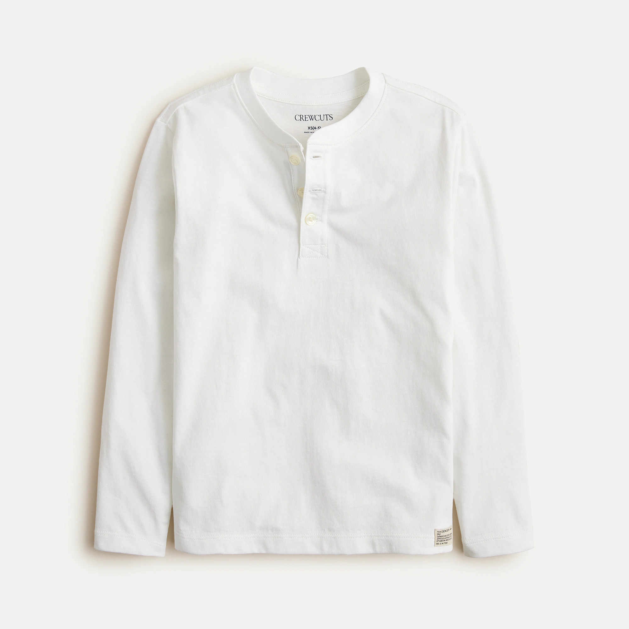Kids' long-sleeve garment-dyed henley T-shirt in broken-in-jersey | J. Crew US