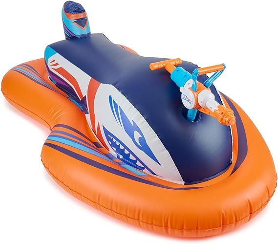NERF Super Soaker Stormforce Ride-On Racer – Inflatable Pool Float with Pool-Fed Mega Water Bla... | Amazon (US)