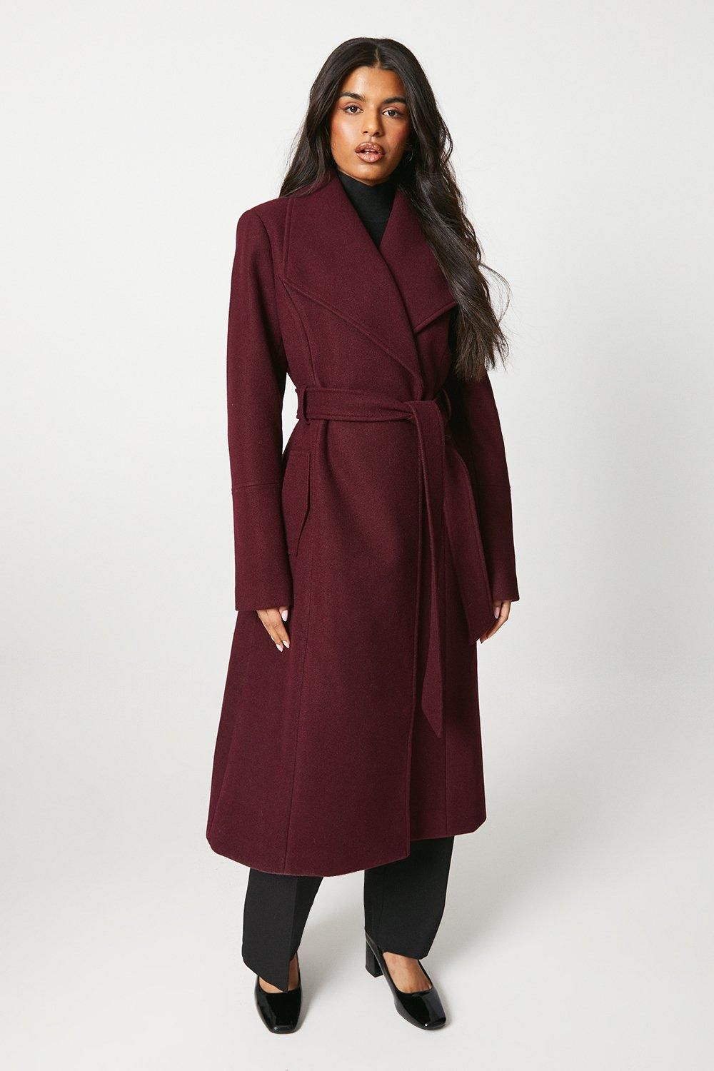 Jackets & Coats | Petite Belted Wrap Coat | Wallis | Wallis UK