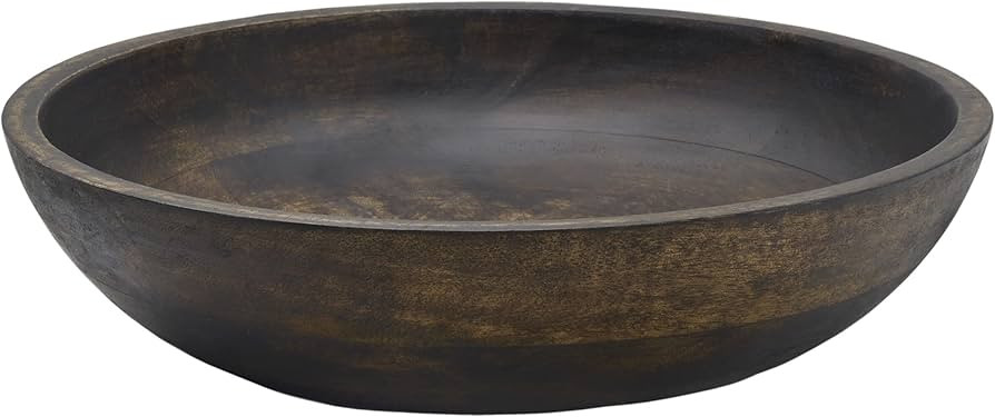 Fitz and Floyd Austin Craft Mango Wood Serve Bowl, 2-Quart, Espresso | Amazon (US)