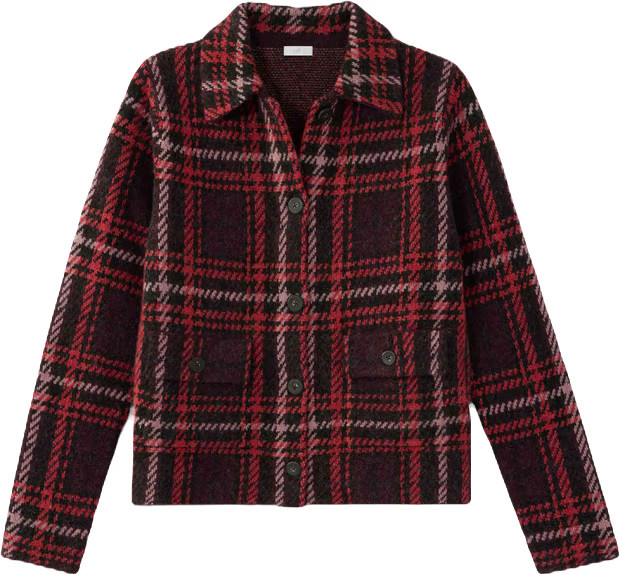 Short Plaid Sweater-Jacket | J. Jill