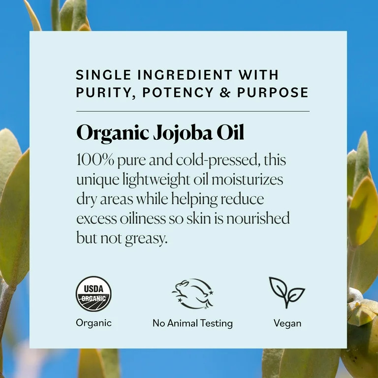 Sky Organics Organic Jojoba Oil to Balance and Hydrate Face and Body, 4 fl oz - Walmart.com | Walmart (US)