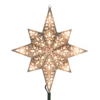 GE  11-in Star Silver Clear Christmas Tree Topper | Lowe's