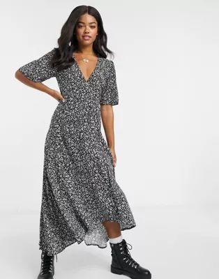 Nobody's Child midi wrap dress in ditsy floral | ASOS (Global)