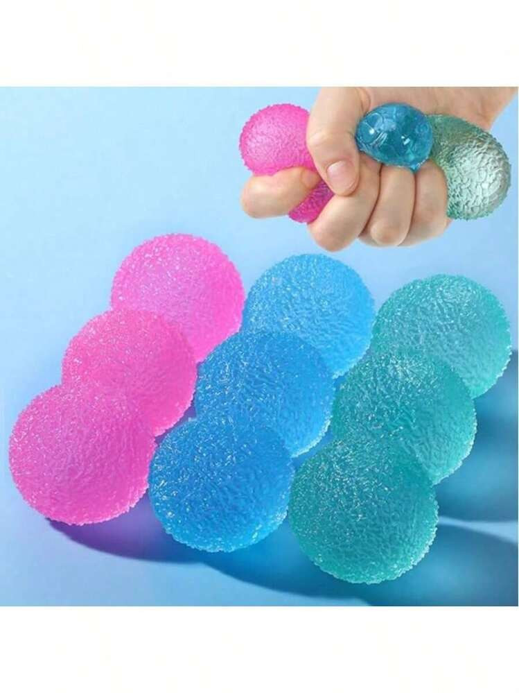 POKOJA LAND 1/2/3/6/9pcs Mini Textured Stress Relief Ball: High Density Solid Soft Gel Toy, 1.6 Inch Small Sensory Fidget Toy, Suitable For Kids And Adults, Quiet Classroom Stress Relief Item, Malt Filling, Student Prize | SHEIN