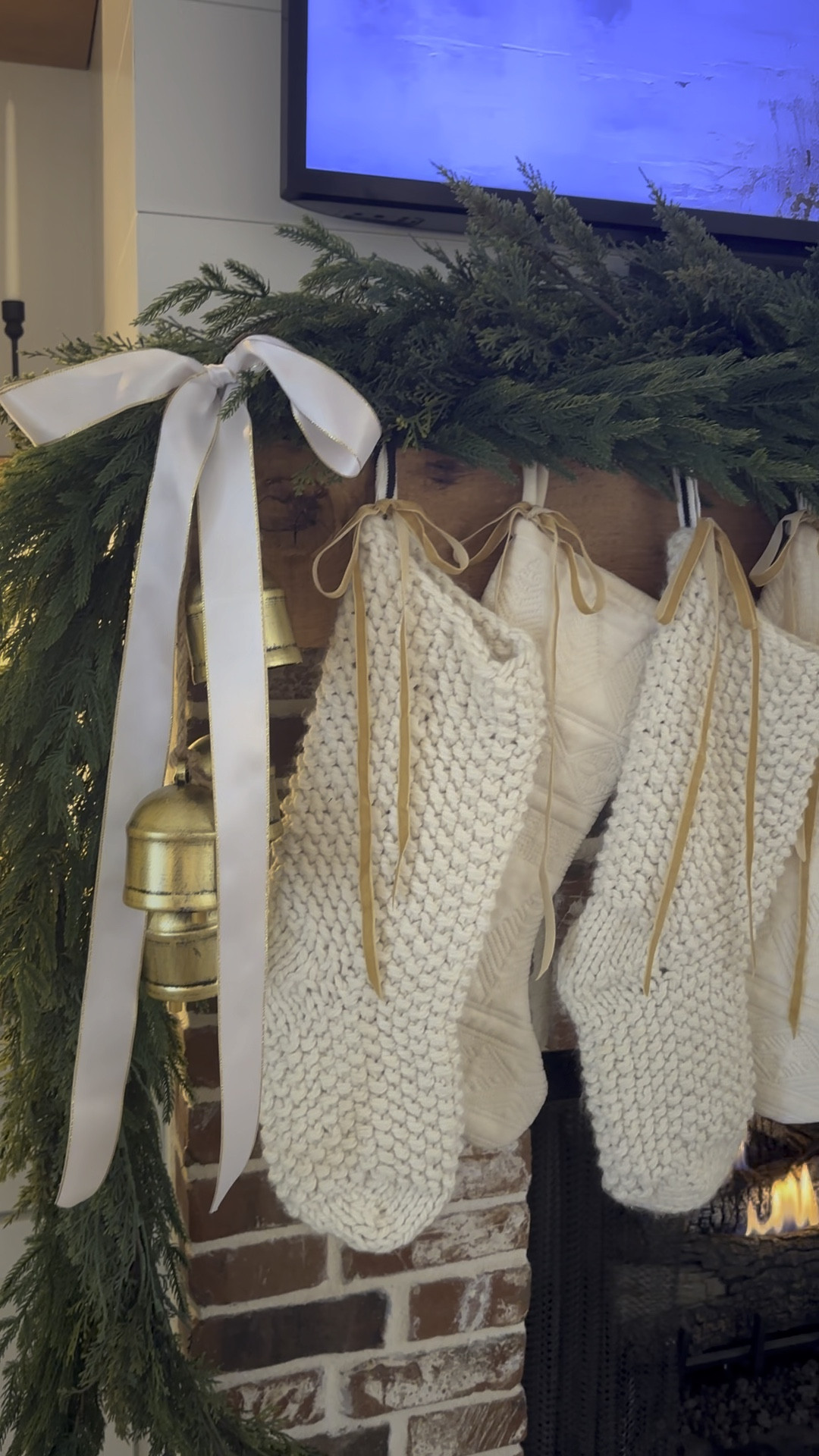 Christmas mantle decor

Christmas stocking
Christmas ribbon
Christmas garland
Mantle garland 
Neutral Christmas decorr

#LTKhome #LTKSeasonal #LTKHoliday