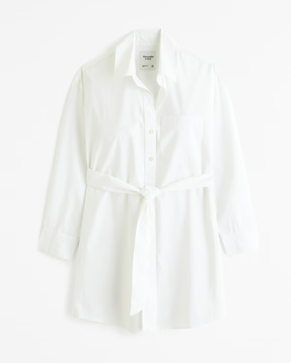 Relaxed Poplin Shirt Dress | Abercrombie & Fitch (US)