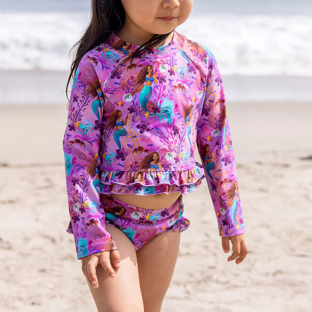 Ariel Purple Girls Two Piece Swimsuit | Posh Peanut | Disney's The Little Mermaid | Posh Peanut