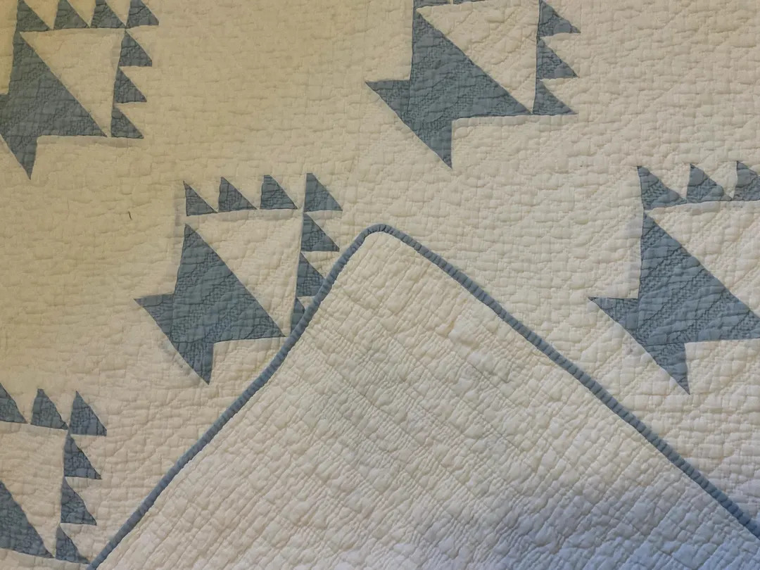 Quilt Blue and White Flower Basket Quilt Dusty Blue 65 X 63 1940s Holes and Stains - Etsy | Etsy (US)