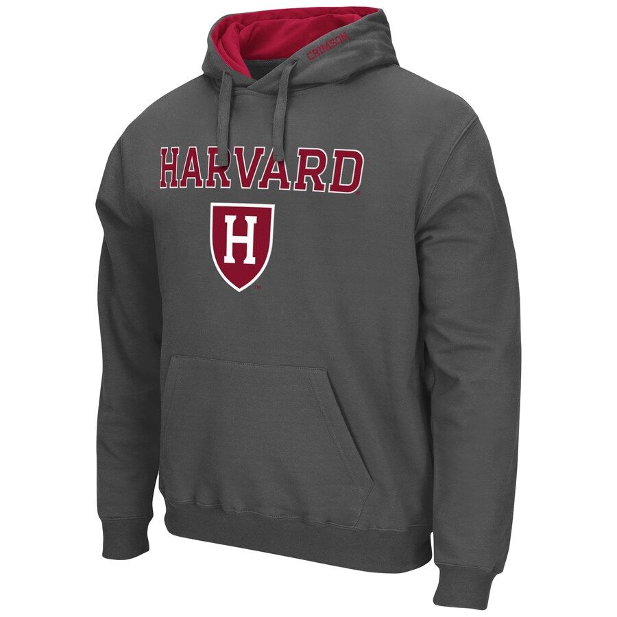 Harvard Crimson Colosseum Arch and Logo Pullover Hoodie - Charcoal | Lids