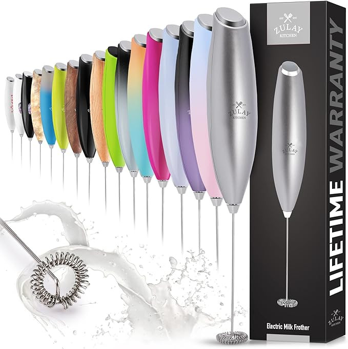 Zulay Powerful Milk Frother for Coffee with Upgraded Titanium Motor - Handheld Frother Electric W... | Amazon (US)