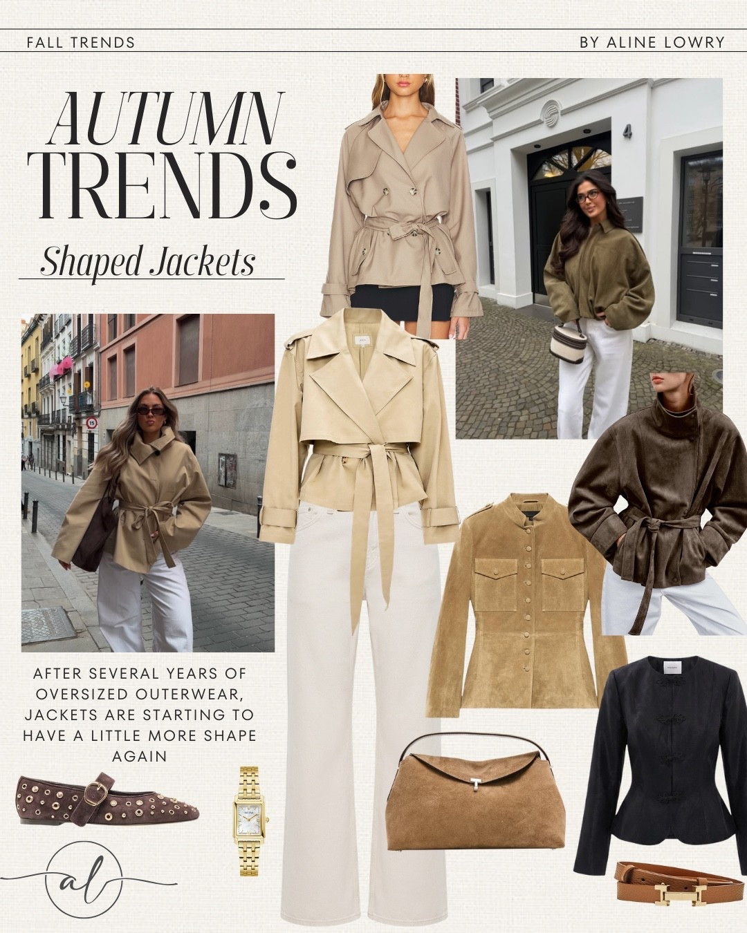 Fall 2026 trends - Shaped Jackets 
More thoughtful details like funnel necks, high collars, curved seams, cropped lengths and softly cinched waists.

#LTKU #LTKSeasonal #LTKootd