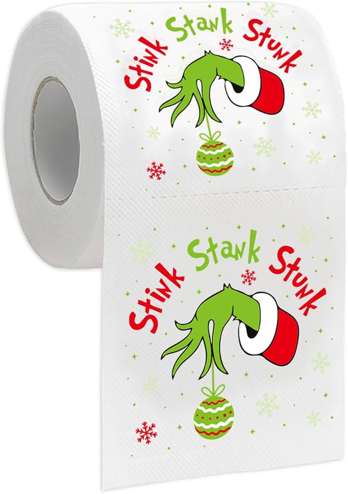 Funny Christmas Toilet Paper, Christmas Bathroom Decorations, 200 Sheets Holiday Toilet Papers Ba... | Amazon (US)