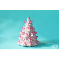 Petite Pink Ceramic Christmas Tree Ornament - Miniature Holiday Decoration For Festive Stockings | Etsy (US)