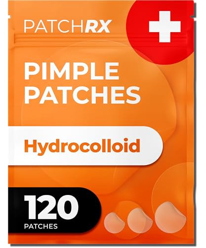 PatchRx Acne Patches (120 Count) with Tea Tree Oil, Hydrocolloid Pimple Patches for Face - Zit Patch Acne Dots - Pimple Patch with 3 Size Acne Stickers | Amazon (US)