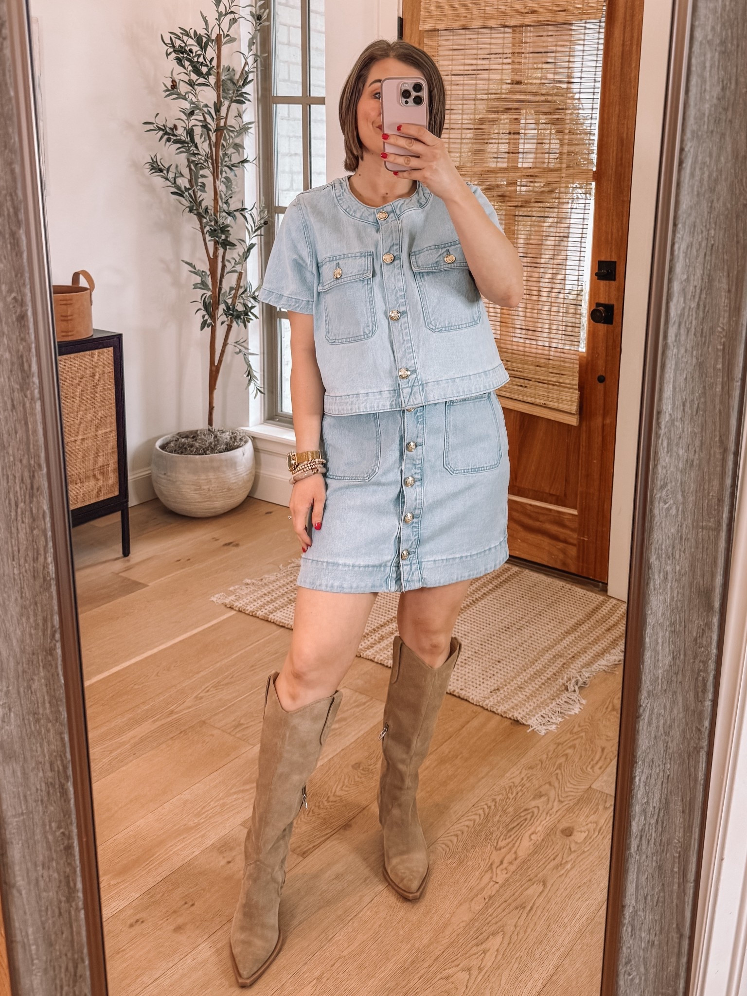 The matching denim set of my dreams!! 

#LTKSeasonal #LTKootd #LTKSaleAlert