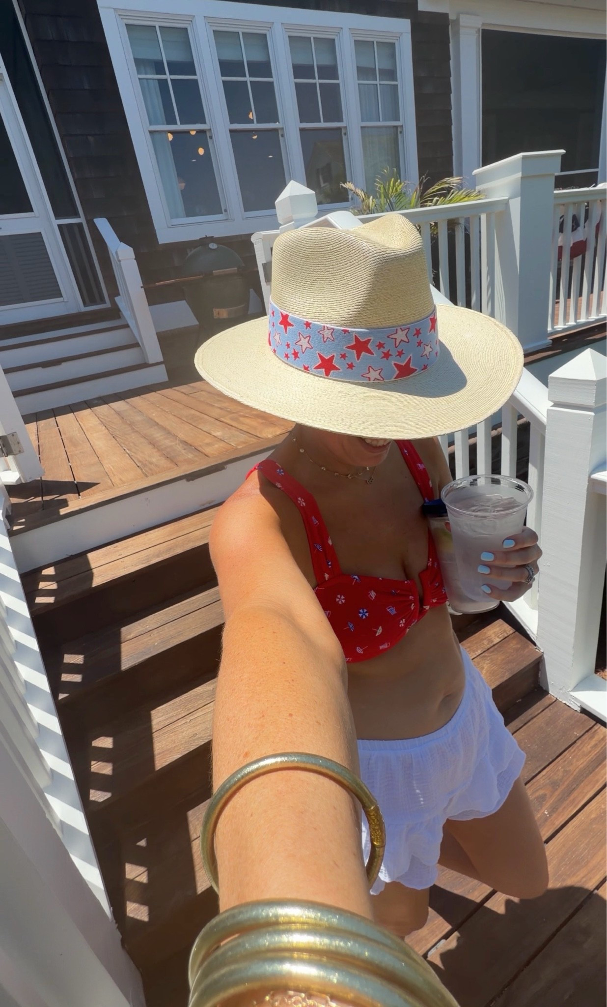 4th of July look
Hat and band- Bandette bands use code Bobbi10 
swim and shorts are target- size small

#LTKPetite #LTKootd #LTKSwim