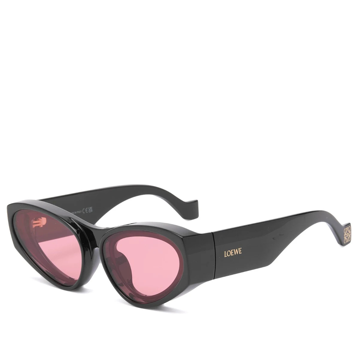 Loewe Eyewear Women's Paula's Ibiza Cat Eye Sunglasses in Black/Rose | END. Clothing
