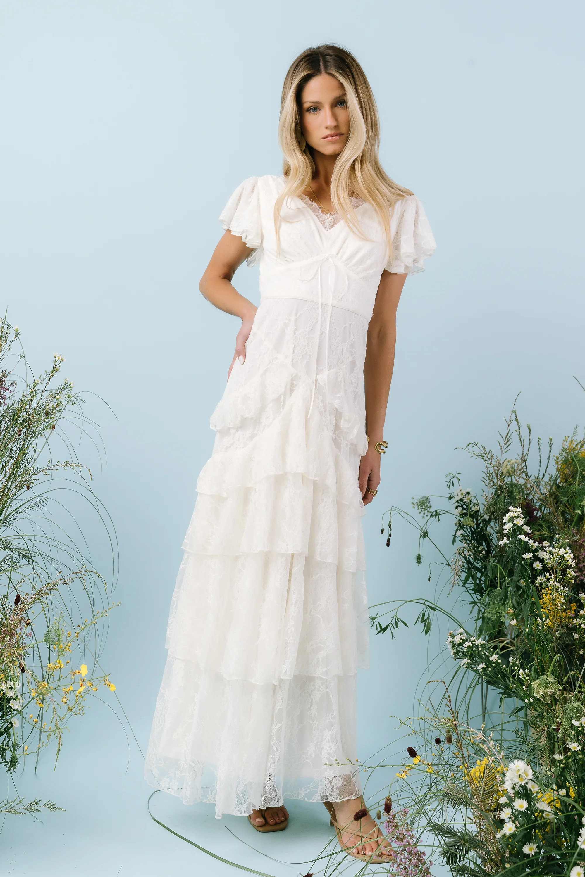 Tracie Lace Maxi Dress in Ivory | Böhme US