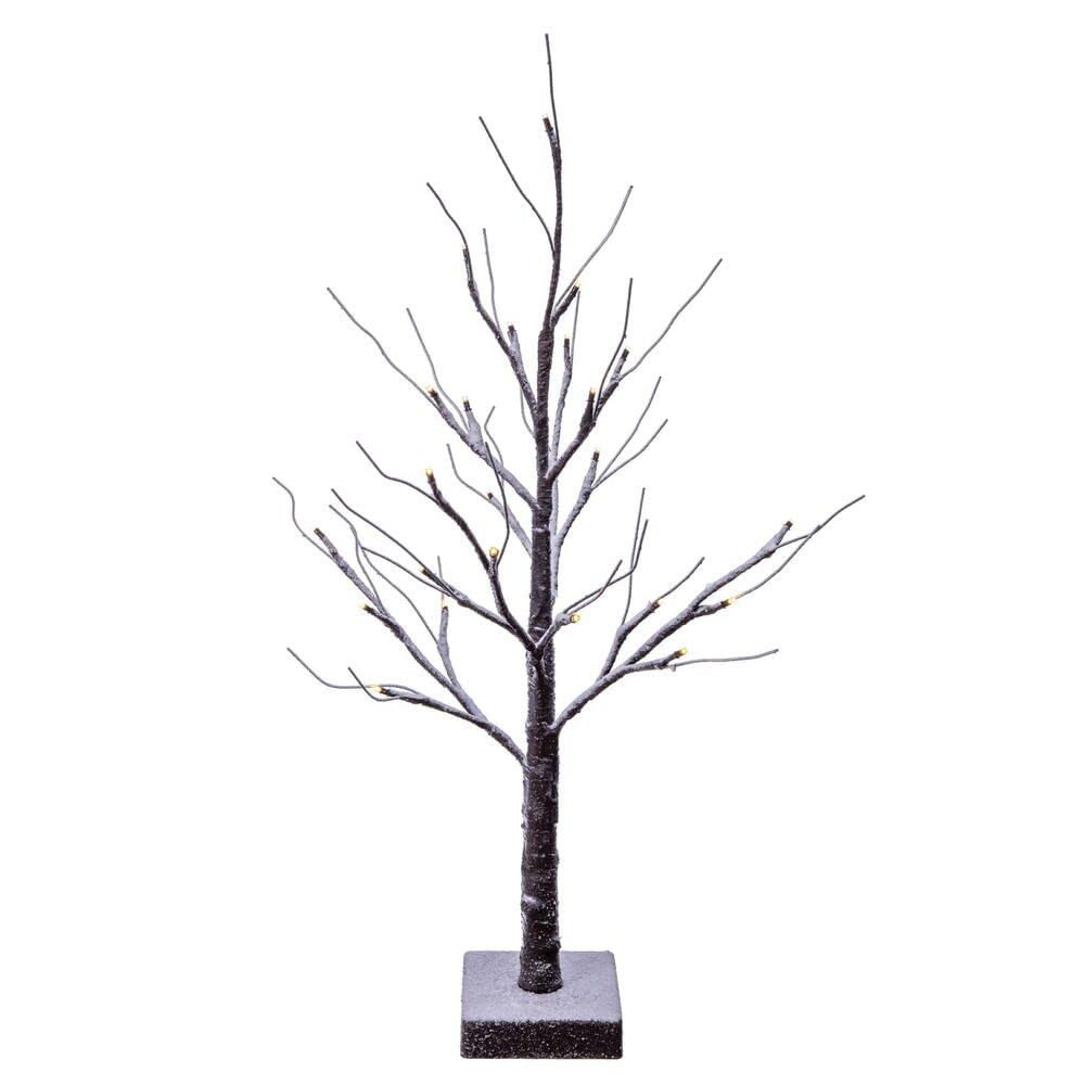 Vickerman 2' Brown Frosted Twig Tree, Battery Operated Warm White 3mm Wide Angle LED Lights. | Amazon (US)